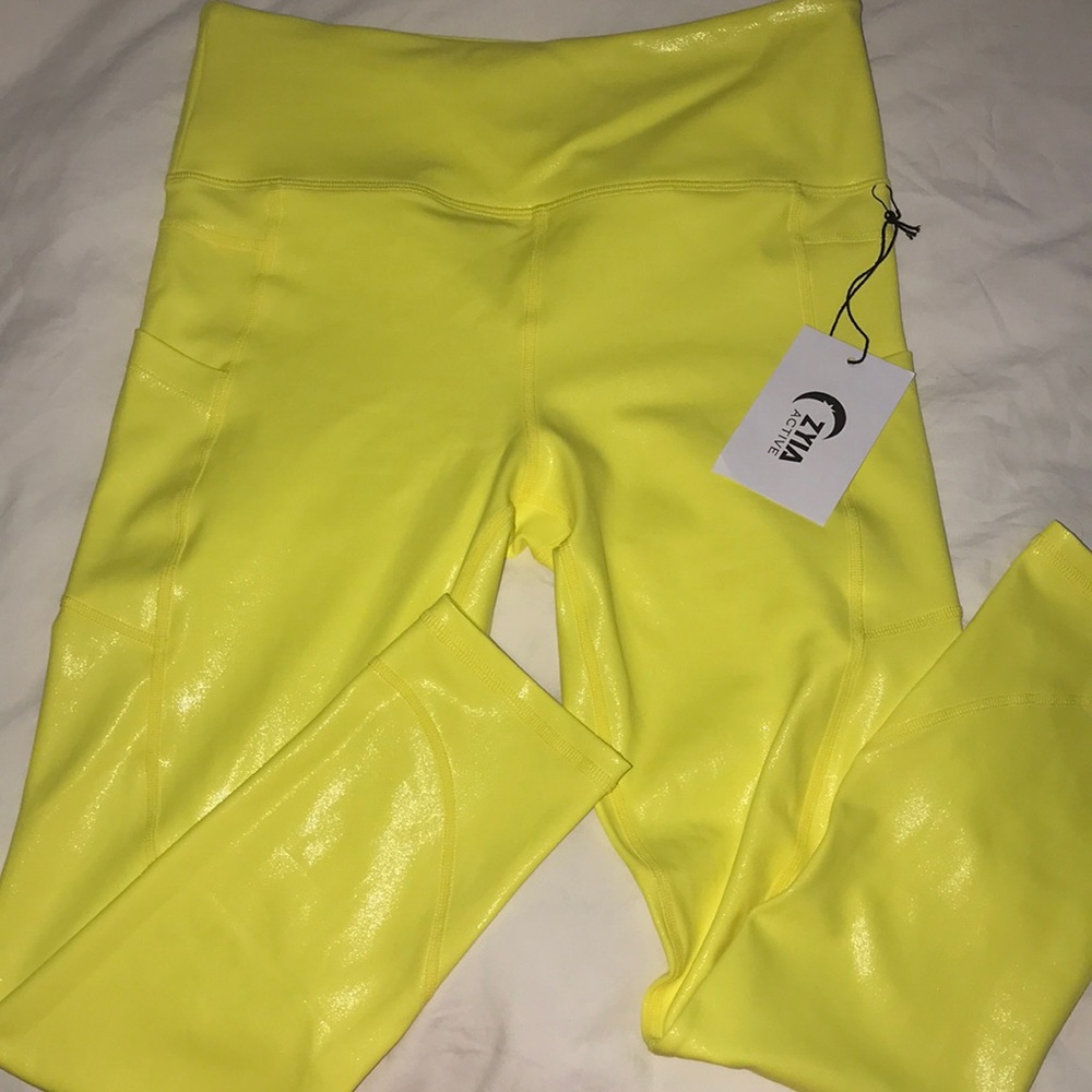Zyia Neon Metallic Pocket Light n Tight 7/8 24” (8-10)